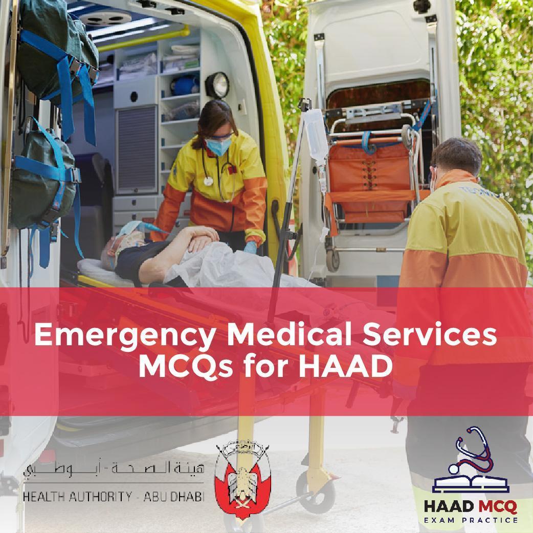 Emergency Medical Services MCQs for HAAD