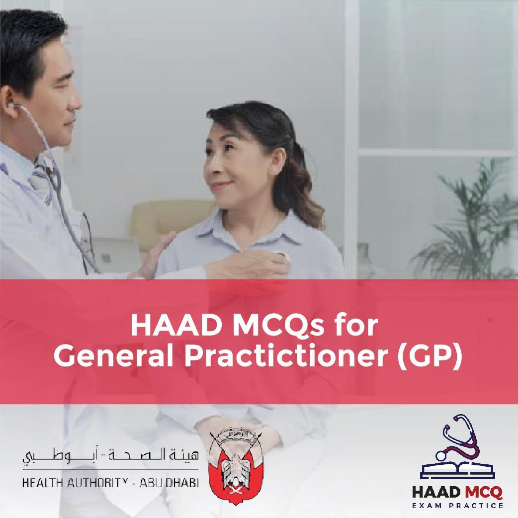 HAAD MCQs for General Practitioner (GP)