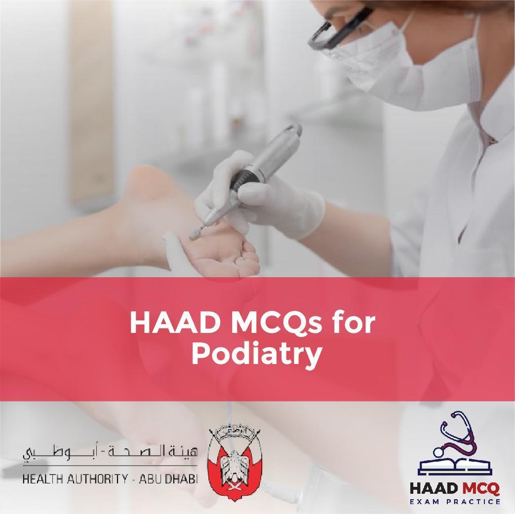 HAAD MCQs for Podiatry
